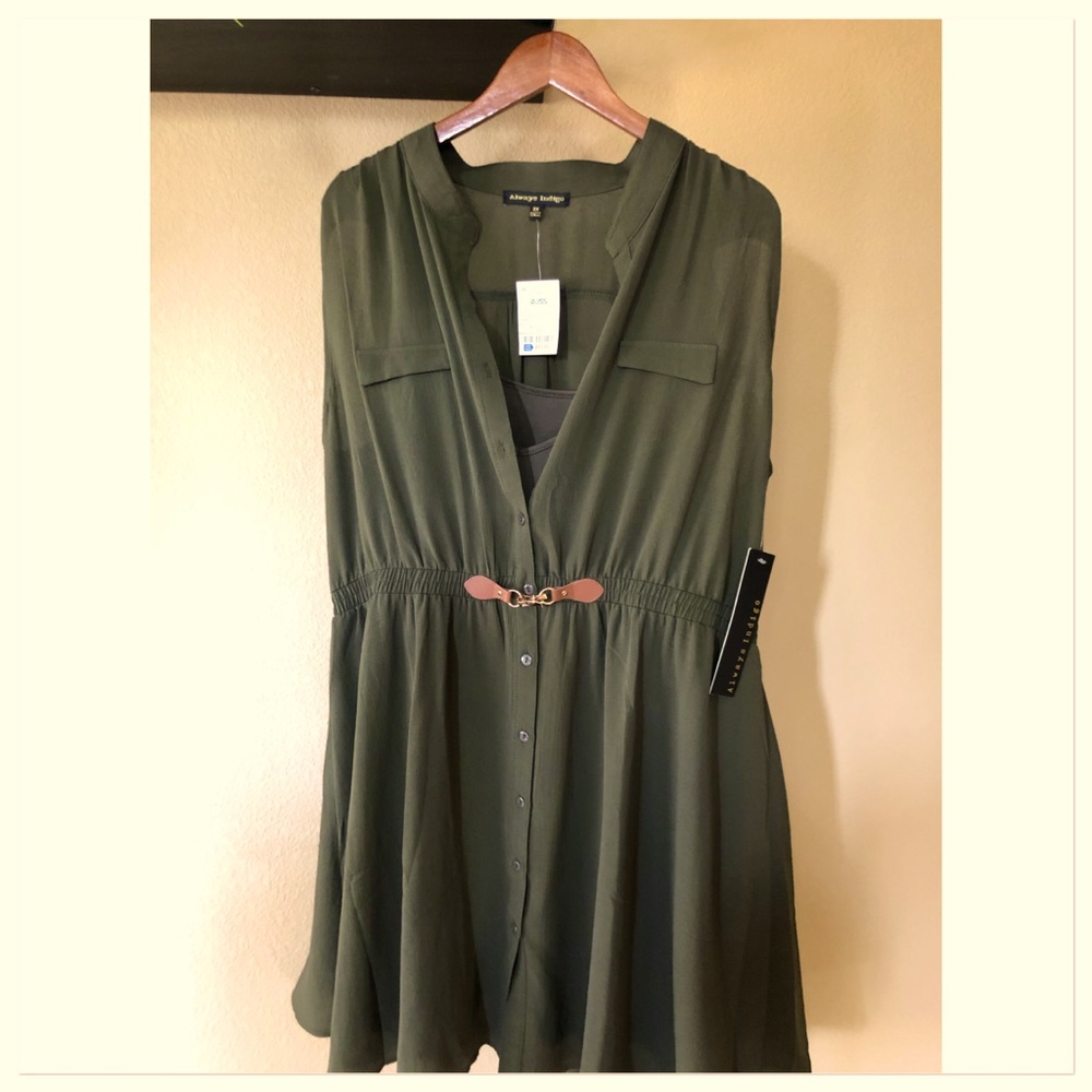 Sleeveless Button Up Dress 3X NWT